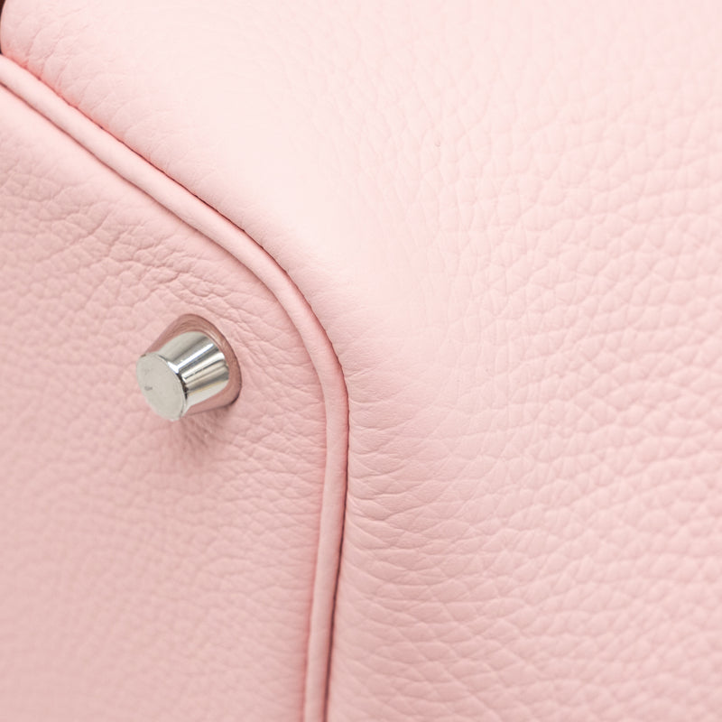 Hermes Picotin 18 Lock bag clemence rose sakura SHW stamp W