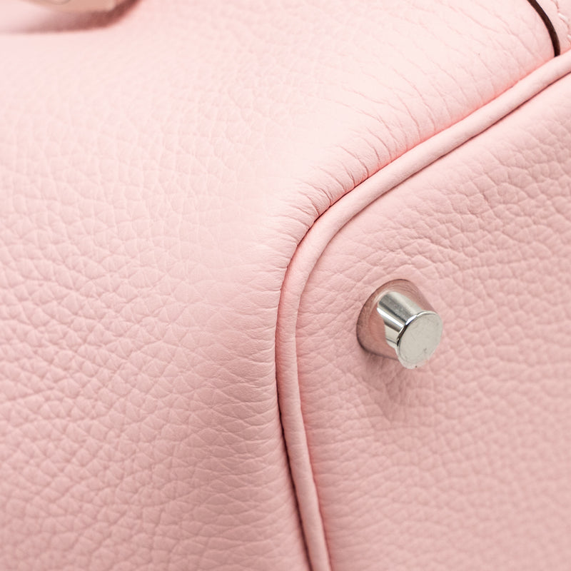 Hermes Picotin 18 Lock bag clemence rose sakura SHW stamp W
