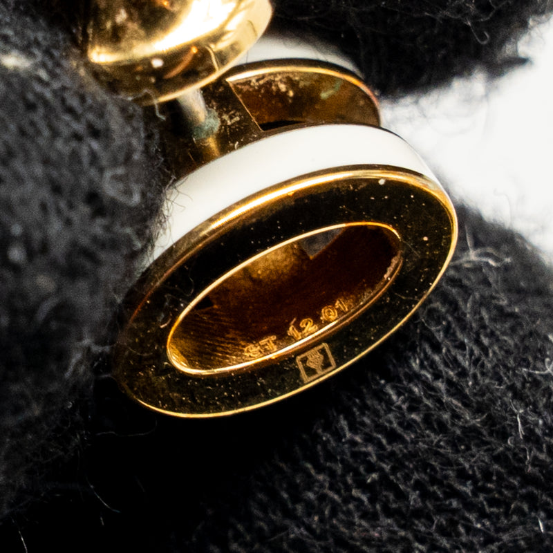 Hermes Mini Pop H Earrings Blanc RGHW