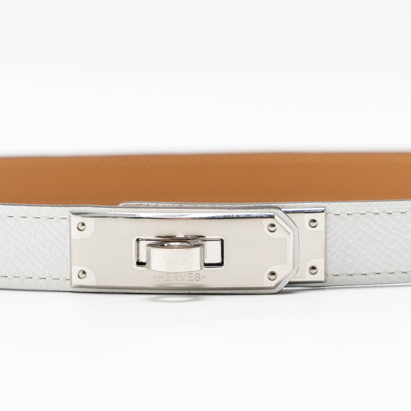 Hermes Kelly 18 Belt Epsom Blanc SHW Stamp U