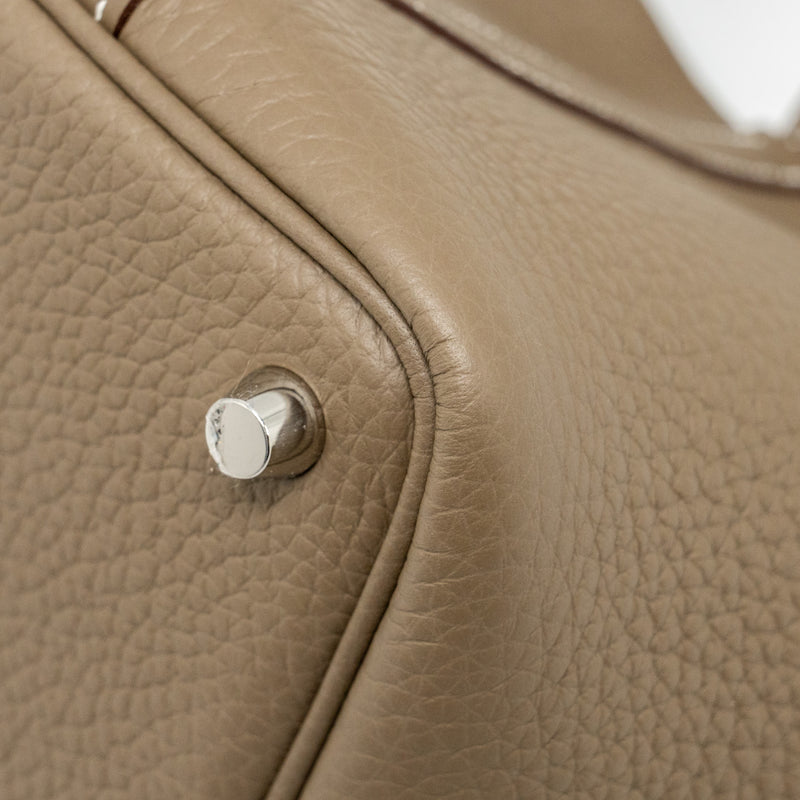 Hermes Picotin 18 Lock Bag Clemence Etoupe SHW Stamp W