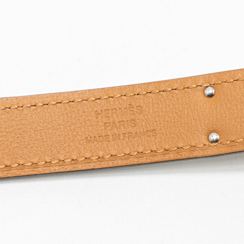 Hermes Kelly 18 Belt Epsom Blanc SHW Stamp U