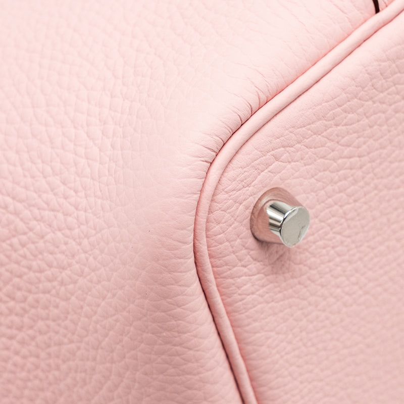 Hermes Picotin 18 Lock bag clemence rose sakura SHW stamp W