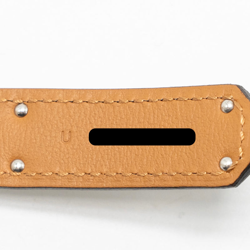 Hermes Kelly 18 Belt Epsom Blanc SHW Stamp U