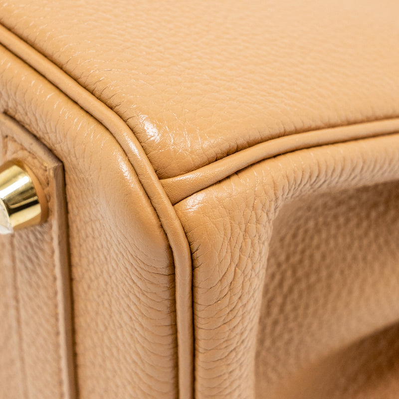 Hermes Birkin 25 Togo Biscuit GHW Stamp U
