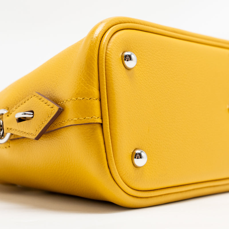 Hermes Bolide 1923 25 Evercolor Jaune Amber / Rose Ete SHW Stamp U