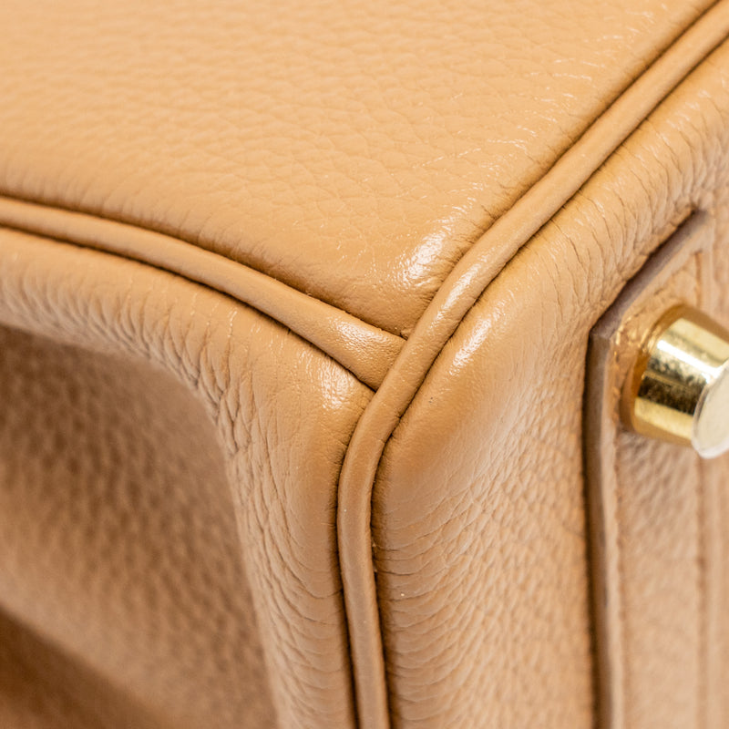 Hermes Birkin 25 Togo Biscuit GHW Stamp U