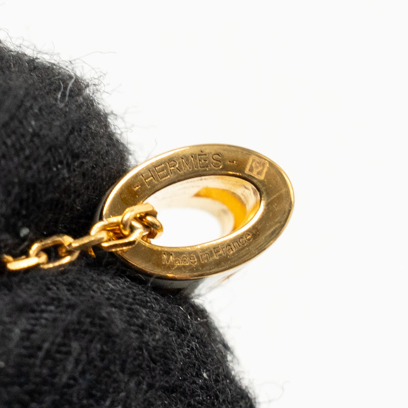 Hermes Mini Pop H Pendant Blanc RGHW