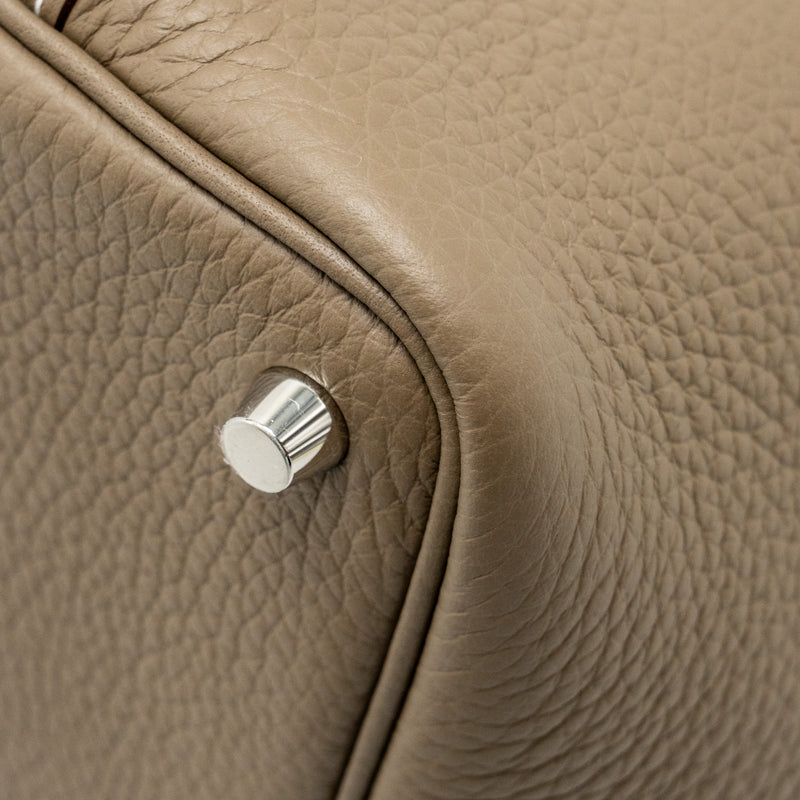 Hermes Picotin 18 Lock Bag Clemence Etoupe SHW Stamp W
