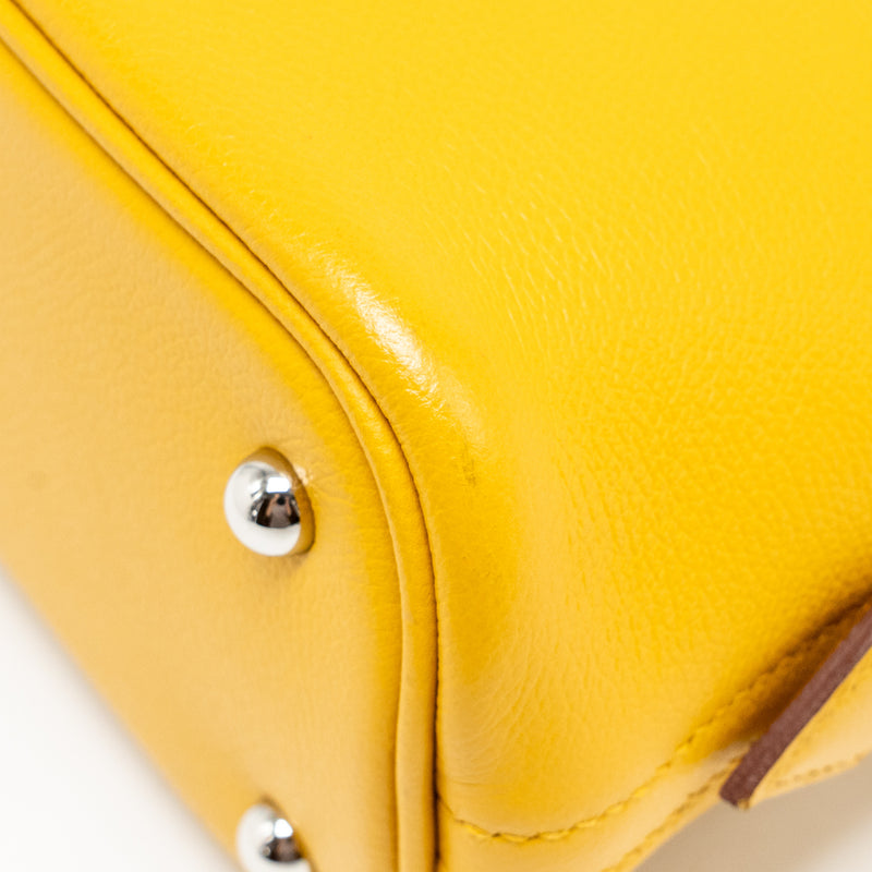 Hermes Bolide 1923 25 Evercolor Jaune Amber / Rose Ete SHW Stamp U