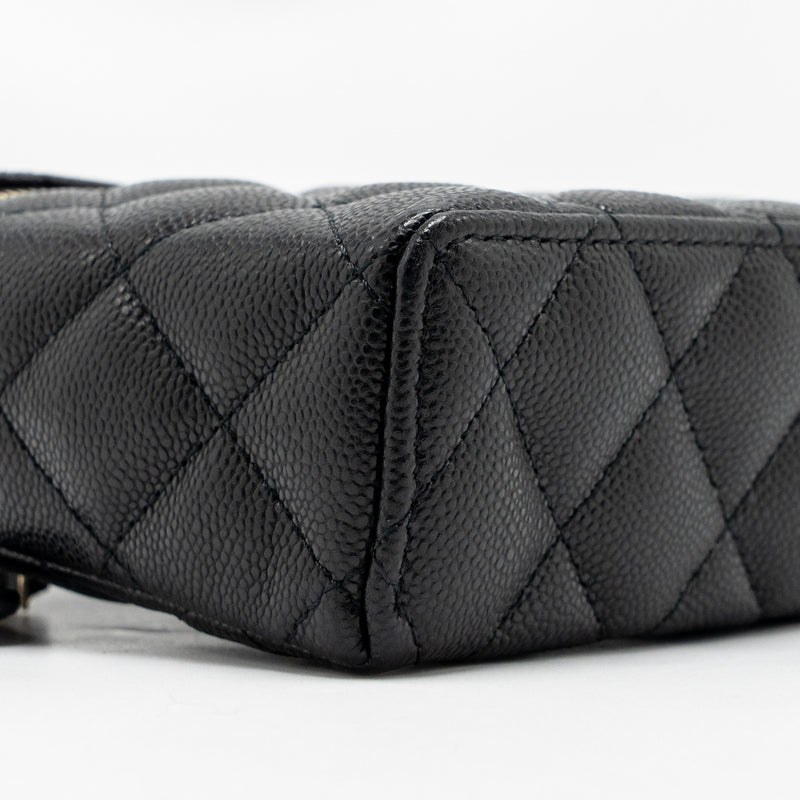 Chanel 25P CC top handle Vanity bag caviar black LGHW (microchip)