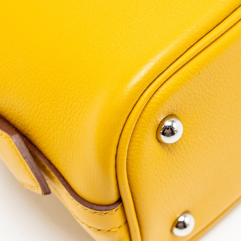 Hermes Bolide 1923 25 Evercolor Jaune Amber / Rose Ete SHW Stamp U