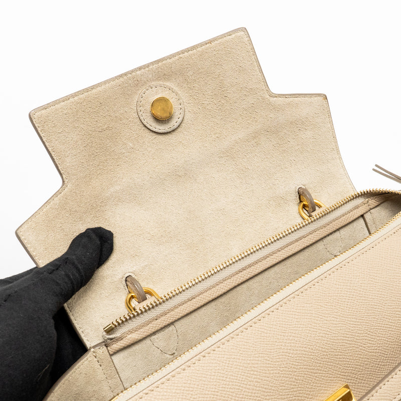 Celine Micro Belt Bag Grained Calfskin Beige GHW