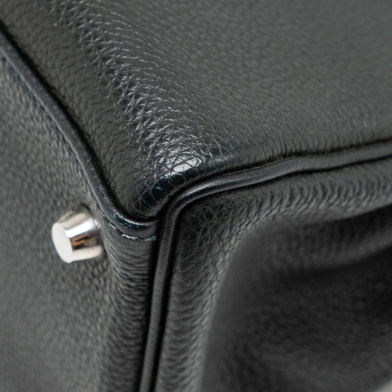 Hermes Kelly 28 Clemence Graphite SHW Stamp Square Q