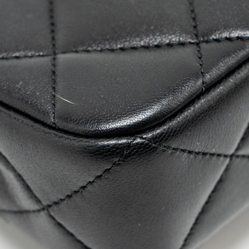 Chanel Pearl Crush Mini square flap bag lambskin Black GHW (Microchip)