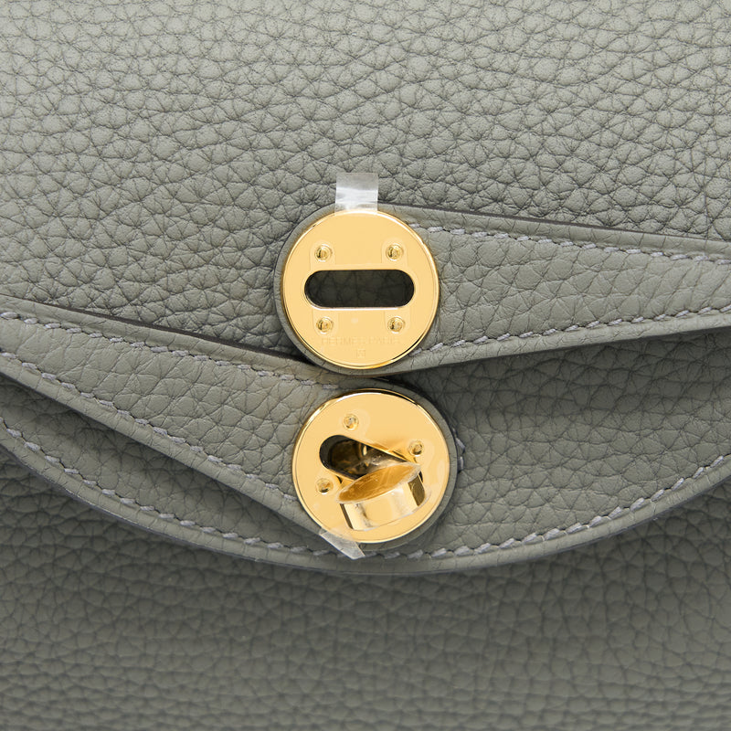 Hermes Mini Lindy Clemence 0L Gris Meyer GHW Stamp B