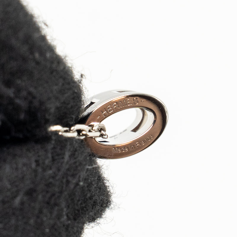 Hermes Mini Pop H Pendant Black SHW