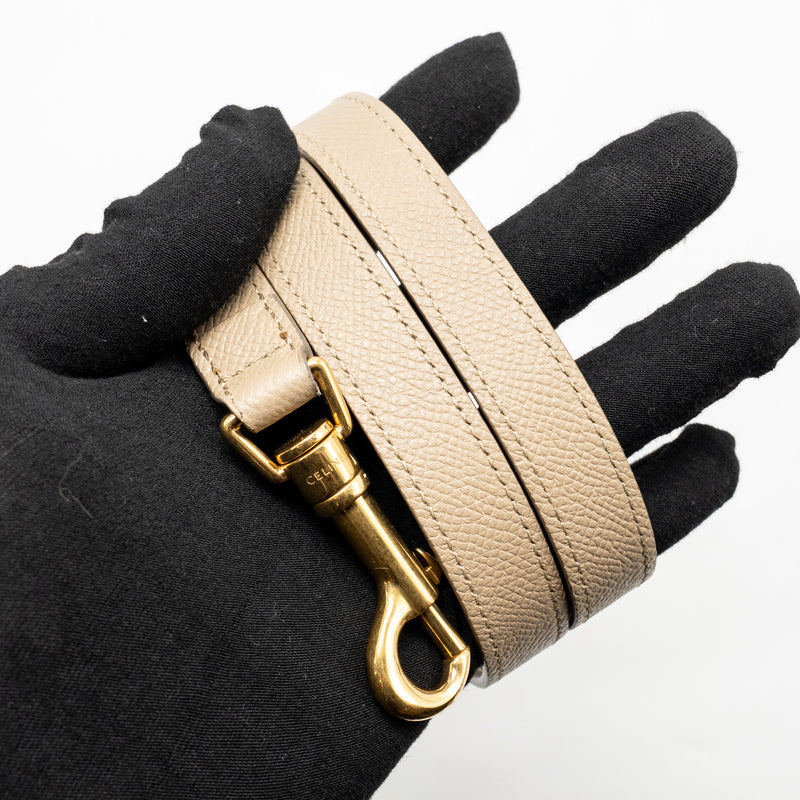 Celine Micro Belt Bag Grained Calfskin Beige GHW