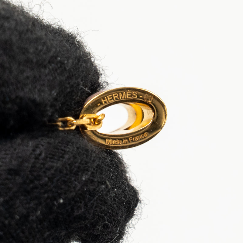 Hermes Mini Pop H Pendant Rose Dragee RGHW