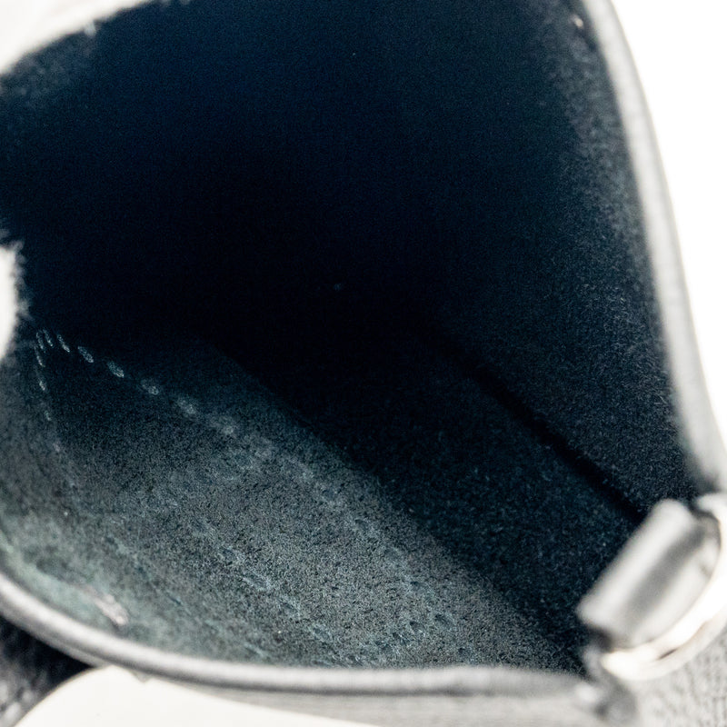 Hermes Mini Evelyne clemence black/gris misty SHW stamp W