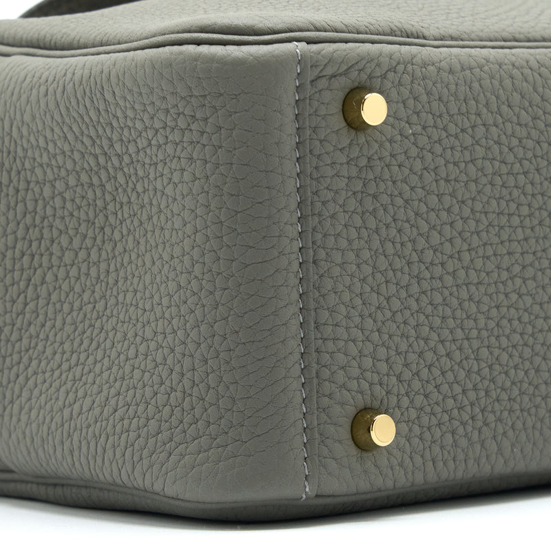 Hermes Mini Lindy Clemence 0L Gris Meyer GHW Stamp B
