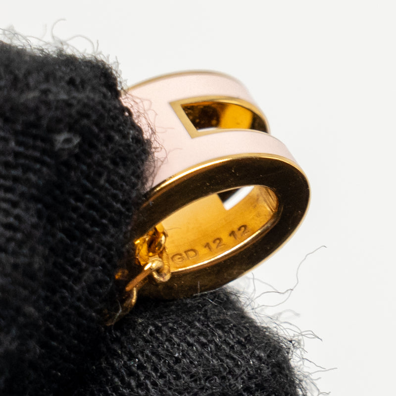 Hermes Mini Pop H Pendant Rose Dragee RGHW