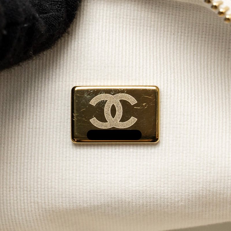 Chanel CC Daily Hobo Bag Calfskin White GHW (Microchip)