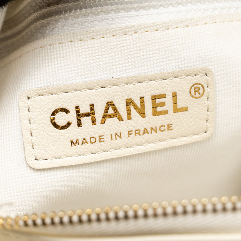 Chanel CC Daily Hobo Bag Calfskin White GHW (Microchip)