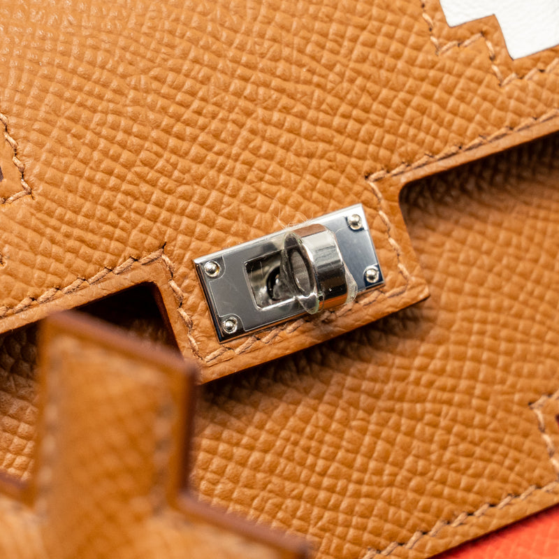 Hermes kellydole / kelly dole picto epsom gold / Zanzibar /  orange field / Milton SHW stamp K