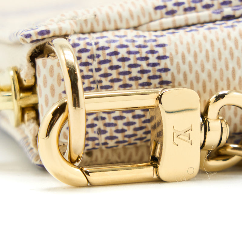 Louis Vuitton Mini Pochette Accessories Damier Azur Canvas GHW