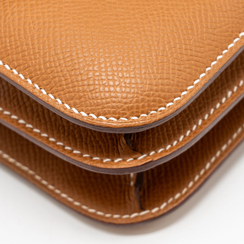 Hermes Mini Constance Epsom Gold SHW Stamp B