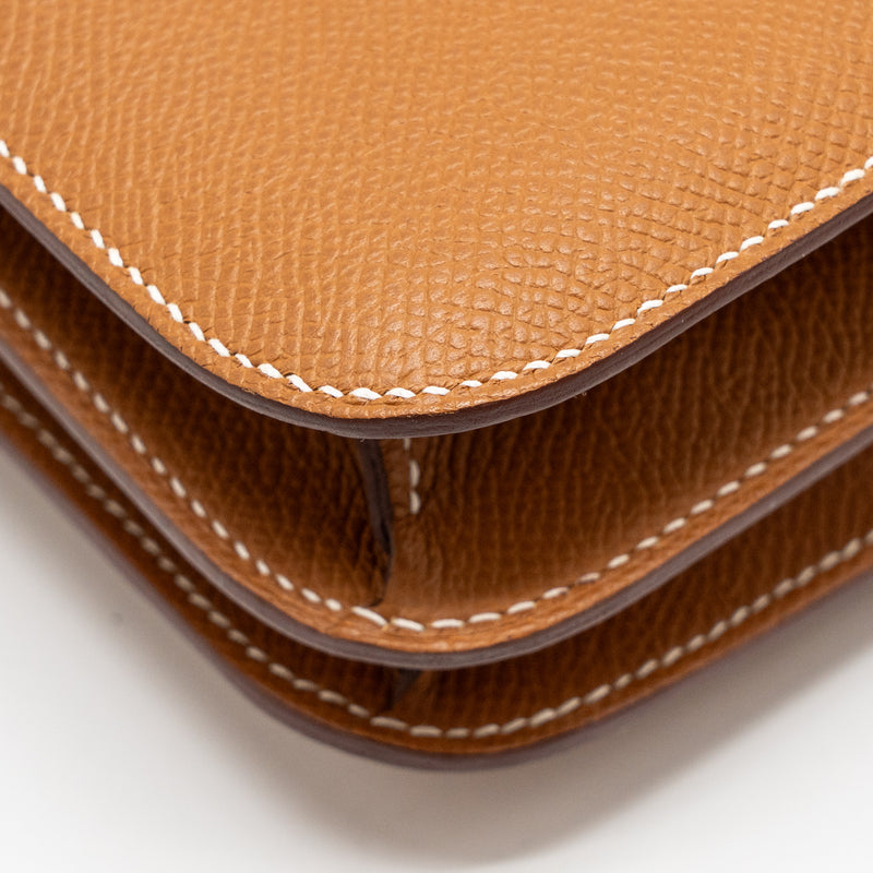 Hermes Mini Constance Epsom Gold SHW Stamp B