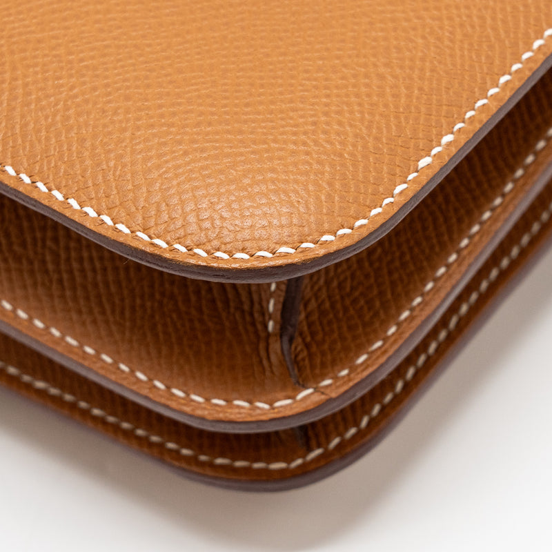 Hermes Mini Constance Epsom Gold SHW Stamp B