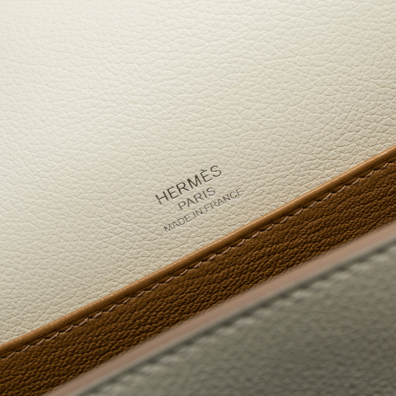 Hermes Mini Roulis Evercolor Mushroom/Biscuit SHW Stamp U