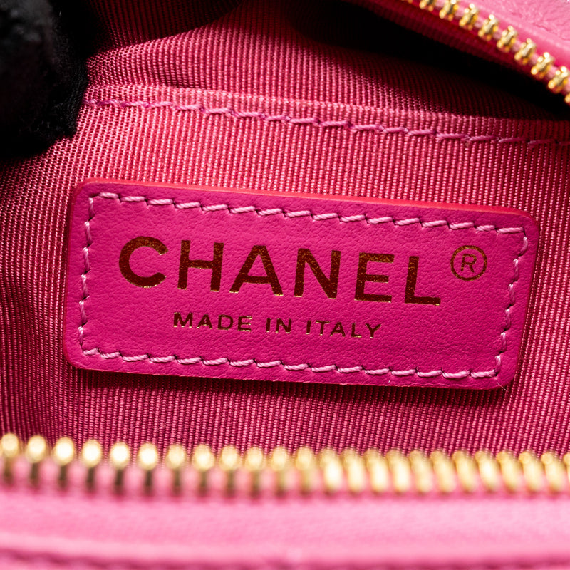 Chanel 20S Small Quilted hobo bag Lambskin Pink GHW