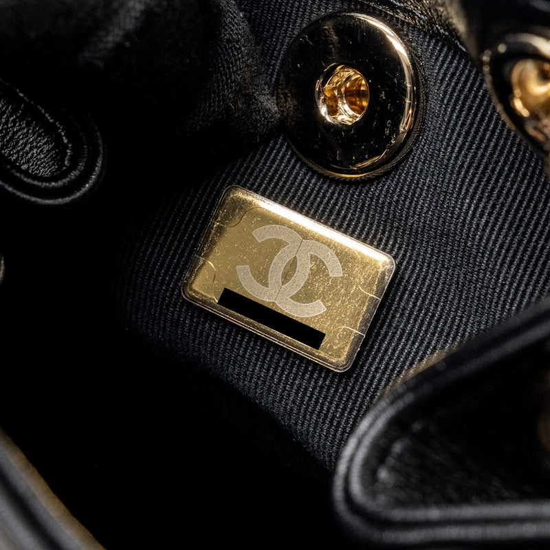 Chanel 24P Mini Duma backpack calfskin black LGHW (Microchip)