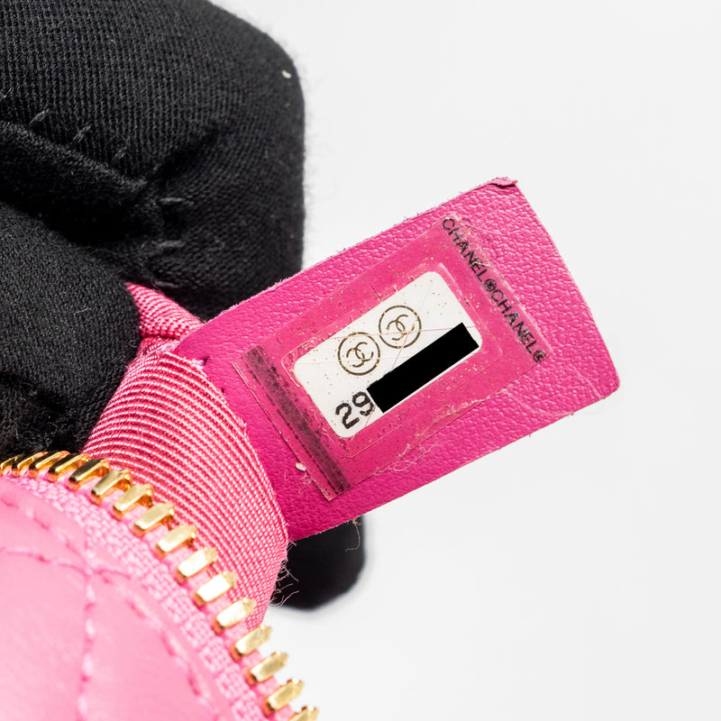 Chanel 20S Small Quilted hobo bag Lambskin Pink GHW