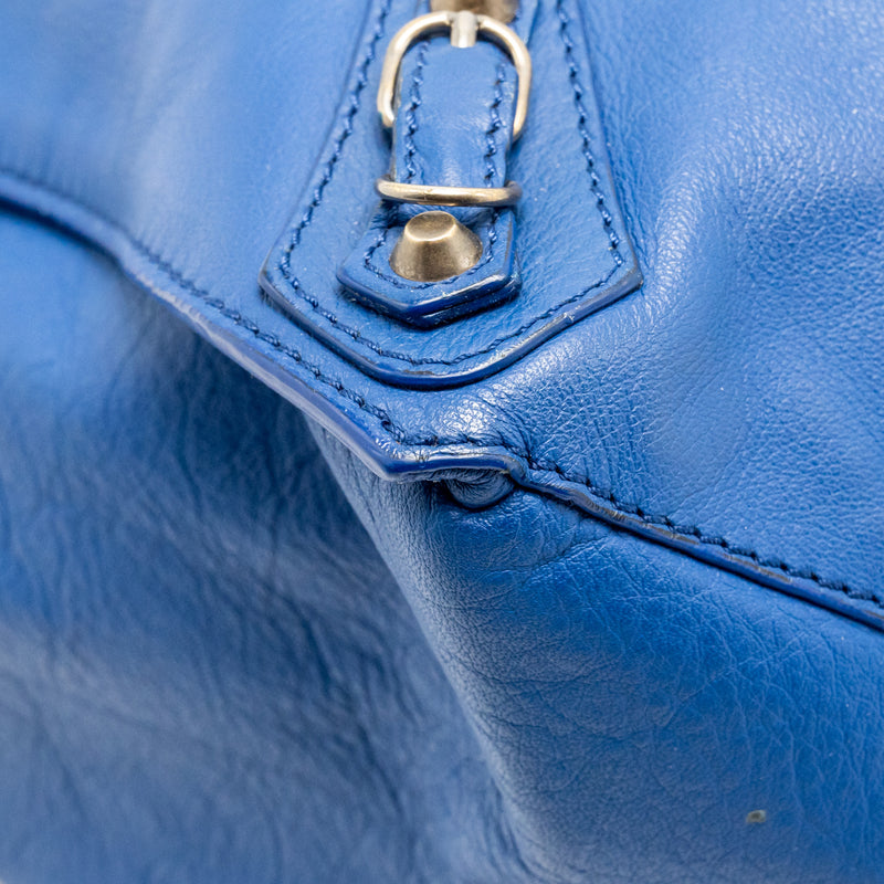 Balenciaga Papier A4 Tote Bag Leather Blue SHW