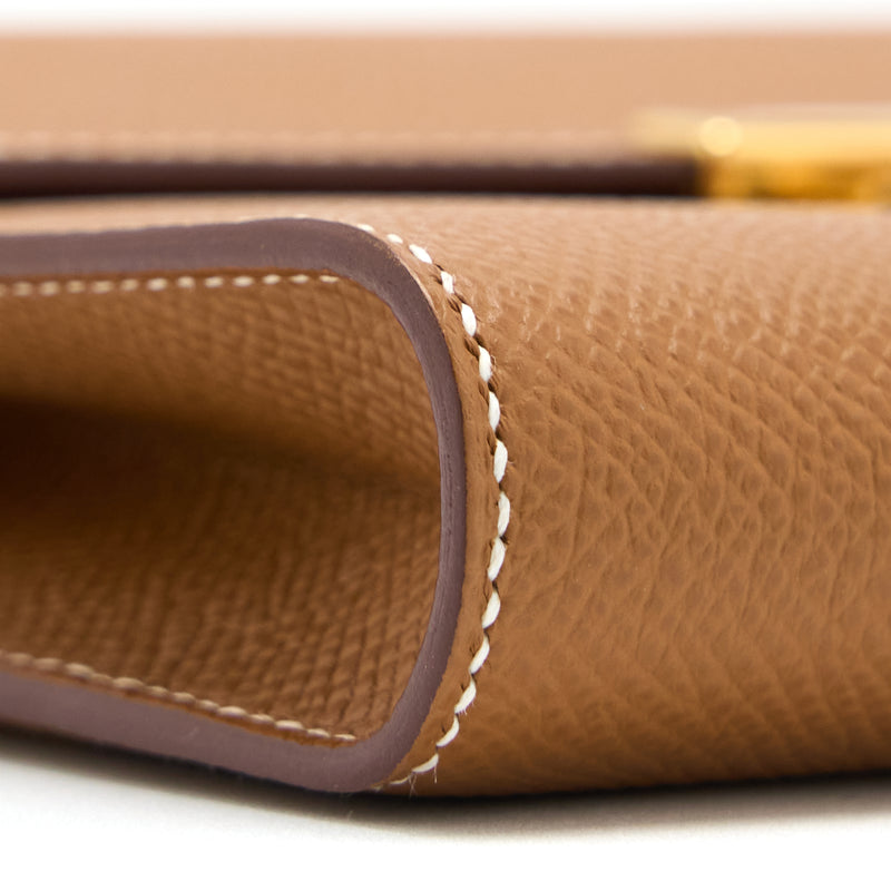 Hermes Clic 16 Wallet Epsom Gold GHW Stamp U