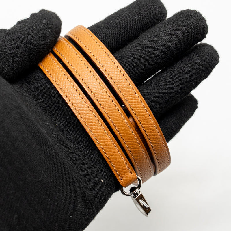 Hermes kellydole / kelly dole picto epsom gold / Zanzibar /  orange field / Milton SHW stamp K