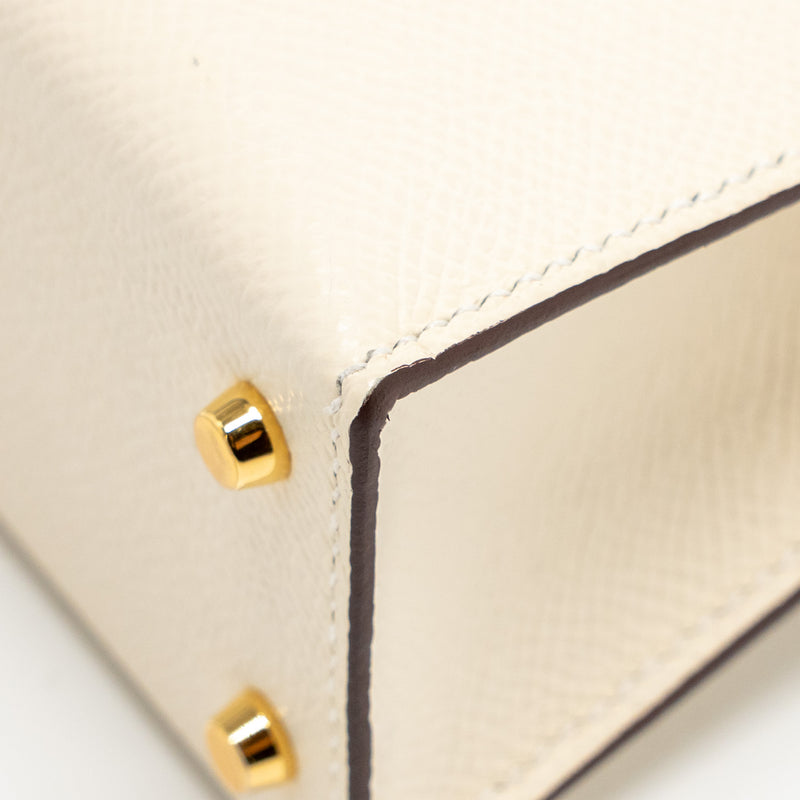 Hermes Mini Kelly II Epsom Nata GHW Stamp U