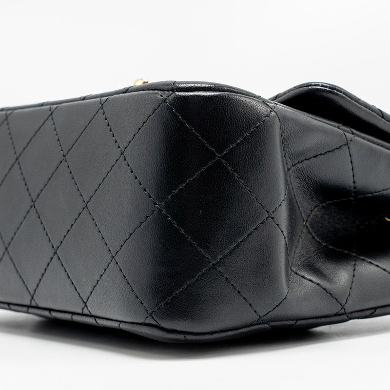 Chanel Mini Square Flap Bag Lambskin Black GHW