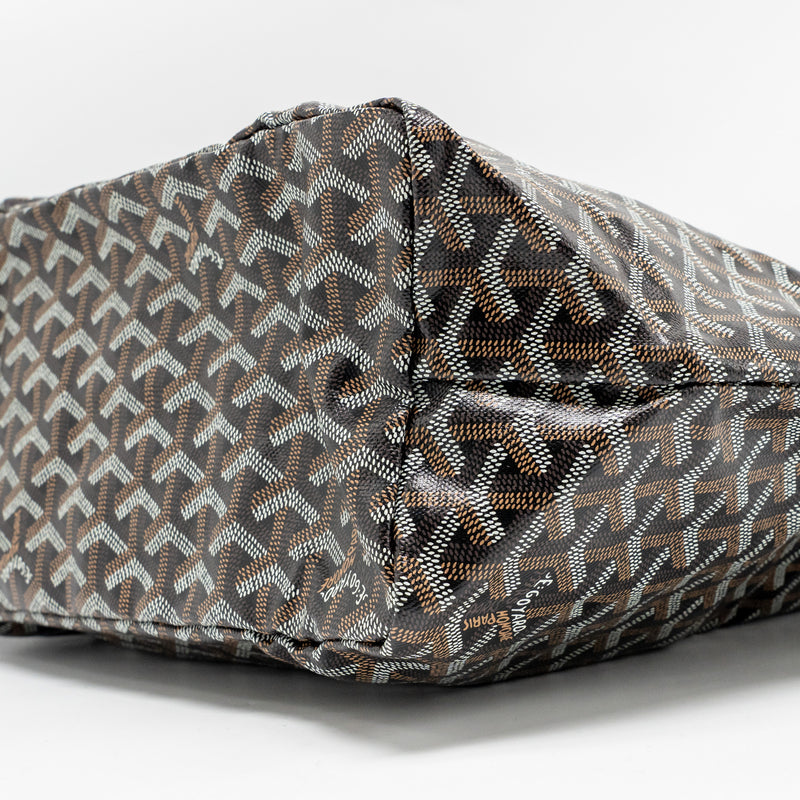 Goyard Saint Louis PM Tote Bag Goyardine Canvas/Calfskin Black SHW
