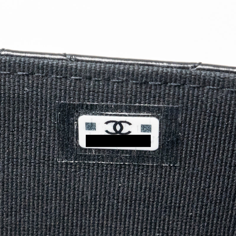 Chanel Crystal Top Handle Mini Flap Bag Calfskin Black with Black Hardware (Microchip)