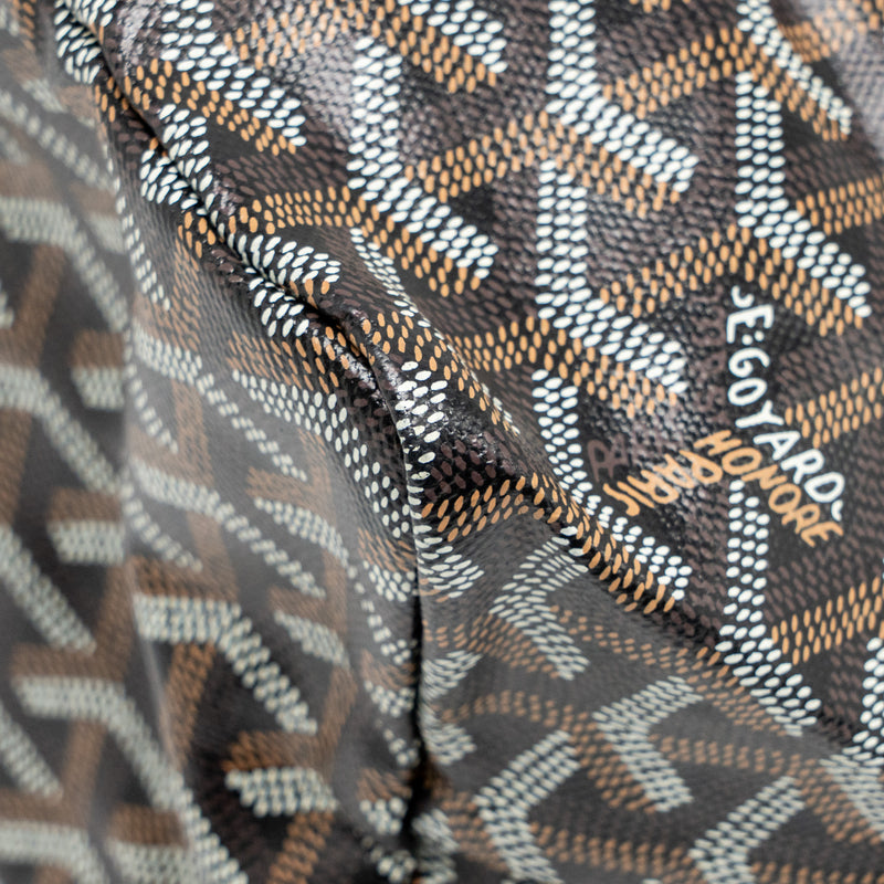 Goyard Saint Louis PM Tote Bag Goyardine Canvas/Calfskin Black SHW