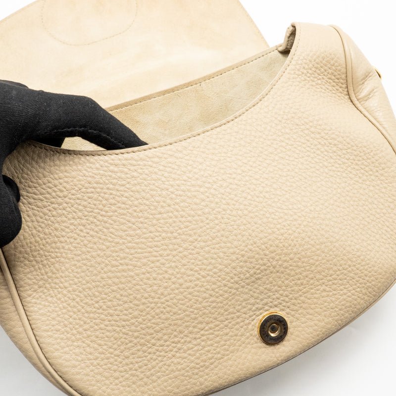 Dior Large Bobby Bag Grained Calfskin Beige GHW