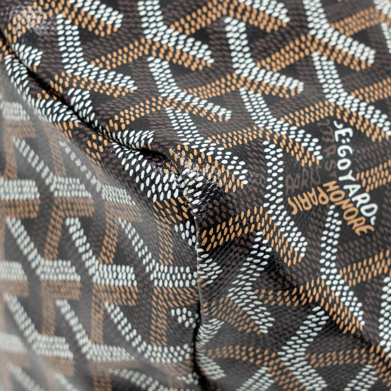 Goyard Saint Louis PM Tote Bag Goyardine Canvas/Calfskin Black SHW