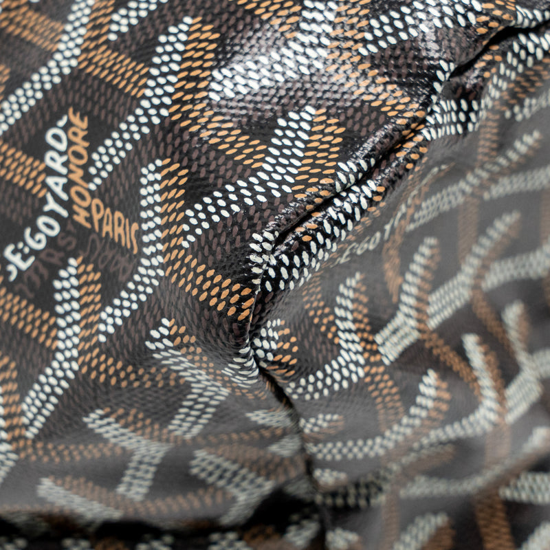 Goyard Saint Louis PM Tote Bag Goyardine Canvas/Calfskin Black SHW