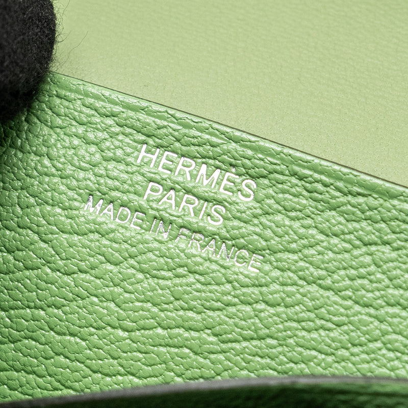 Hermes Bearn Compact Wallet Chevre Mysore Vert Criquet SHW Stamp Y