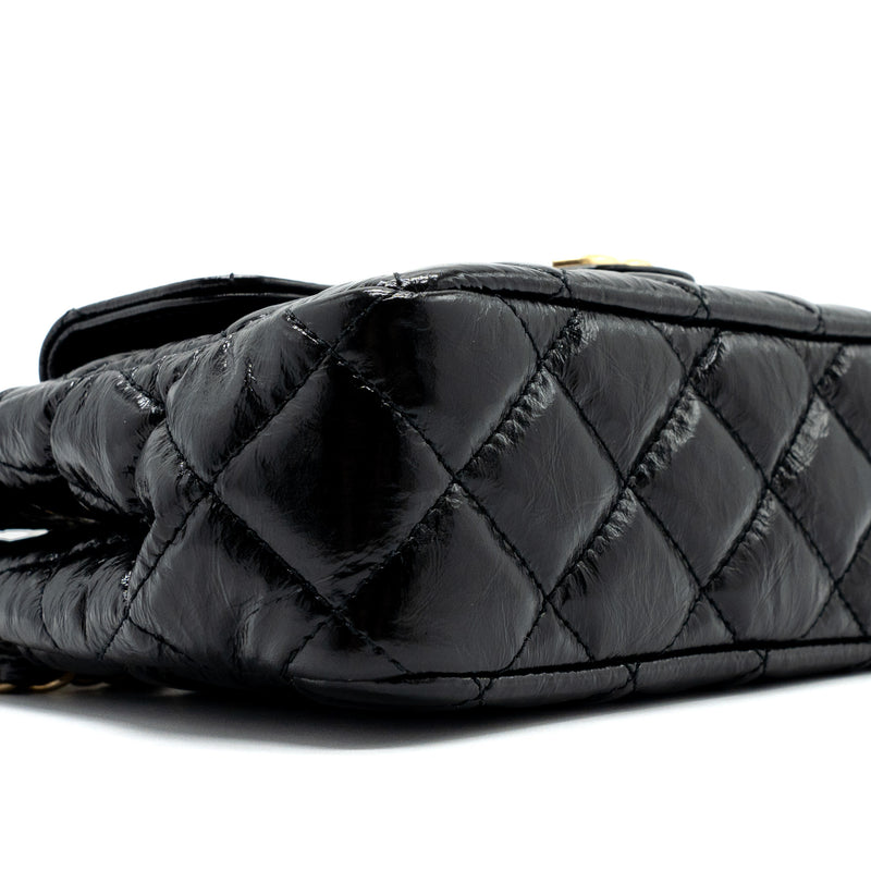 Chanel 23C Small HOBO Bag Shiny Calfskin Black GHW (Microchip)